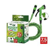 TEMU ZYLX SHOPPING - Manguera Extensible Reforzada con Pistola de 7 Funciones | Kit de Riego Automático Inteligente | Manguera Retráctil Anti-Nudos para Jardín, Patio y de Coche (7.5m, 10m, 15m)