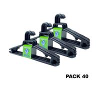 TEMU ZYLX SHOPPING - Pack 20/40 Perchas Antideslizantes para Ropa de Adulto (39×18 cm), para Trajes, Camisas y Abrigos, Disponibles en Varios Colores