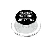 Ten ánimo, he vencido al Mundo - Juan 16:33 PopSockets PopGrip para MagSafe