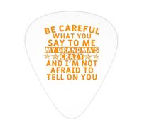 Ten cuidado con lo que me dices Las púas de guitarra locas de mi abuela Púas para guitarra bajo Paquete de 12