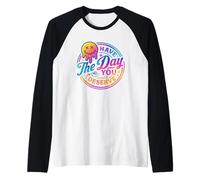 Ten el día Que mereces Rainbow Smile Camiseta Manga Raglan