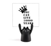 Ten Thousand Years Life Art Deco Fashion Memo Holder Cartoon Black Cat Stand Decor