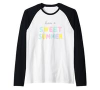 Ten un Dulce Verano Vibrante diversión Camiseta Manga Raglan