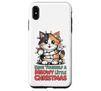 Ten un Lindo Gato calicó maullido navideño Divertido Carcasa para iPhone XS MAX