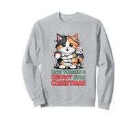 Ten un Lindo Gato calicó maullido navideño Divertido Sudadera