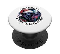 Ten un pequeño Cuervo navideño Espeluznante PopSockets PopGrip Adhesivo