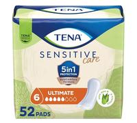 Tena Almohadillas para incontinencia, control de vejiga y posparto para mujeres, máxima absorción, longitud regular, cuidado sensible, 52 unidades
