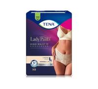 Tena Compresas - 8 unidades | Color Crème, elástico y desechable, para pérdidas urinarias, absorción Plus, diseño femenino