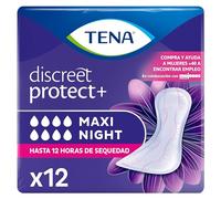 Tena Compresas Discreet Maxi Noche, 12 Unidades
