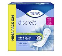 TENA Discreet Extra Plus - Servilletas Incontinencia Mujer Mega Pack 24 Servilletas