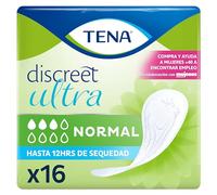 TENA Discreet Normal Ultra x16 - son nuestras compresas más finas y ofrecen protección discreta y segura para las pérdidas de orina leves - 16 Bolsitas Individuales - Ultrafina