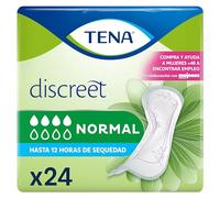 TENA Discreet Normal x24 - Compresas para Incontinencia y Pérdidas de Orina Moderadas con Tecnología microPROTEX™- 1 Paquete con 24 Bolsitas Individuales