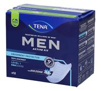 Tena For Men, Protector absorbente para hombres, Liv 1, pack con 12 unidades
