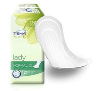 TENA LADY NORMAL Paquete de 12 Compresas Incontinencia para mujer, transpirables, hipoalergénicas, discretas, suaves, cómodas para las pérdida de orina y la incontinencia, probado dermatológicamente