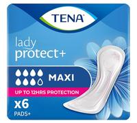 TENA Lady Protect + Maxi Pad Style | Almohadillas para incontinencia para mujer | Hasta 12 horas de sequedad | Triple protección contra fugas, olores y humedad | Dermatológicamente probadas | Tejido