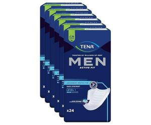 TENA Men Active Fit Level 1 - Compresas para incontinencia (6 x 24 unidades)
