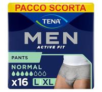 TENA Men Active Fit Pants Normal Talla Large Gris Pañal de bragas para hombre transpirable 2x8 unids