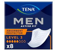 Tena Men - compresas para hombres con nivel 3 de protección y absorción - Paquete de 8