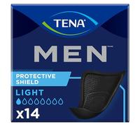 TENA Men Level 0 x14 - Compresa Protectora Fina para Hombre - Para Incontinencia y Goteo Ocasional - Protector Ligero y Absorbente - 14 Unidades - Color Negro - Paquete Mensual