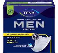 TENA Men Level 2 para insuficiencia urinaria leve a moderada, 10 compresas, 2 unidades (2 x 10 unidades)
