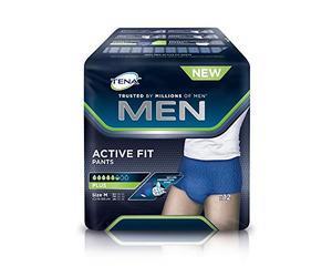 TENA Men Pants Plus Medium (M) - Calzoncillos de incontinencia para hombre (1 caja = 4 x 12 = 48 unidades)