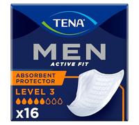 Tena Men Super Level 3 - Paquete de 16 protecciones | Incontinence Homme - Fugas moderadas a fuertes - Forma anatómica masculina - Neutraliza los olores sin fragancia