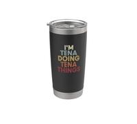 Tena Name Tena Personalized Name First Given Vaso térmico de acero inoxidable de doble pared