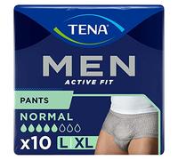 TENA Pantalones de ajuste activo para hombre, normales, grandes/extra grandes (4 paquetes de 10)