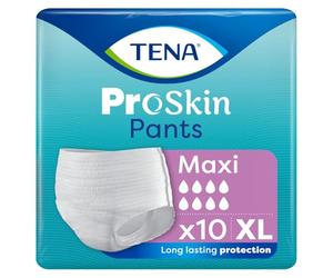 TENA Pantalones maxi | Talla extra grande | 8 gotas de alta absorción | Pantalones de incontinencia | 1 paquete de 10