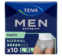 Tena - Pantalones Tena para hombre Active Fit Normal Gris (L/XL) - 10 piezas
