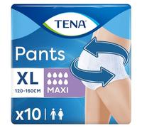 TENA Pants Maxi Extra Large (XL) Paquete de repuesto mensual, braguitas absorbentes, elásticas y desechables, para pérdidas urinarias, tanto para ella como para él, discretas y cómodas, 4 paquetes x