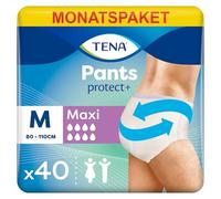 TENA Pants Maxi (Talla M) Pack Ahorro Mensual 40 Unidades - Ropa Interior Absorbente para Incontinencia Urinaria Fuerte - Unisex, Discreto y con Control de Olor