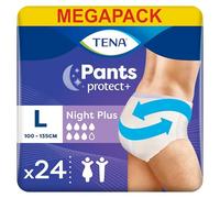 TENA Pants Night Plus Talla L - Ropa interior absorbente desechable unisex para incontinencia - 24 unidades