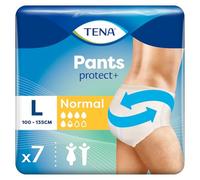 TENA Pants Normal Large (L) - Braguitas absorbentes, elásticas y desechables, para pérdidas urinarias, bragas para ella y para él, unisex, discretas y cómodas, 1 paquete de 7 unidades