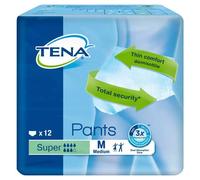 Tena Pants Super Mediano 12 Und - Máxima Absorción de Pérdidas de Orina Durante la Noche