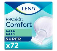 TENA ProSkin Comfort Super - Almohadillas para incontinencia, 7 gotas de alta absorción, 2 paquetes de 36