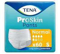 Tena ProSkin Pants Normal - Ropa interior desechable para incontinencia para fugas moderadas a fuertes con rápida absorción, control de olores y triple protección de la piel, talla S, paquete de 4