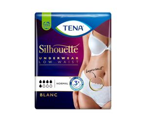 Tena Silhouette Cintura Baja Blanca Normal Talla M 12 unidades