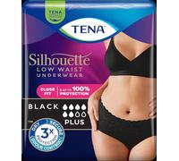 TENA Silhouette Noir - Bragas elásticas desechables de cintura baja para mujer con 27 fugas urinarias