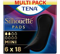 Tena Silhouette Noir Pads Mini - 6 paquetes de 18