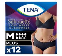 Tena Silhouette Normal Noir Pads, paquete de 10 | Para mujeres, elegante y discreto, protección contra fugas moderadas a pesadas, diseño elegante y triple protección
