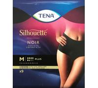 Tena Silhouette Cintura Alta Negro Plus Talla M 9 unidades