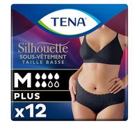 TENA - Silueta, normal, color negro, talla baja, 12 cm