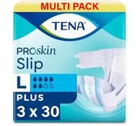 Tena Slip Active Fit Plus (respaldo PE) | Tamaño grande | Resbalones de incontinencia | 3 paquetes de 30