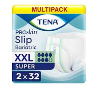 Tena Slip Bariátrico Super XXL - Caja de 2 paquetes de 32 (zapatillas de incontinencia)