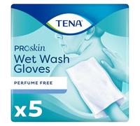 Tena Wet Wash Gloves - Guantes sin perfume (5 unidades)