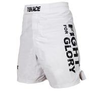 Tenace MMA Pantalón Corto - Short Entrenamiento Grappling, BJJ, Boxeo, Artes Marciales (XL, Blanco)