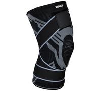Tenace Rodillera BJJ con Estabilizadores Laterales y Gel - Rodillera para Jiu Jitsu, Grappling, MMA, Wrestling, Judo y Muay Thai - Compresión, Sujeción y Protección de Rodilla (1, Negro, Large)