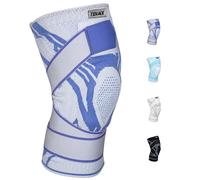 Tenace Rodillera BJJ con Estabilizadores Laterales y Gel - Rodillera para Jiu Jitsu, Grappling, MMA, Wrestling, Judo y Muay Thai - Compresión, Sujeción y Protección de Rodilla (1, Azul, X-Large)