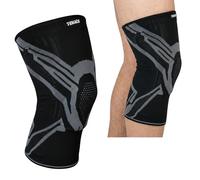 Tenace Rodillera Competición Jiu Jitsu, Grappling - Compresión y Acolchado MMA, BJJ, Muay Thai, Judo - Unisex (Negro, Medium)